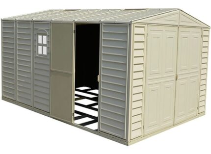 DuraMax Sheds Vinyl Garage 10×15 w/ Foundation Kit