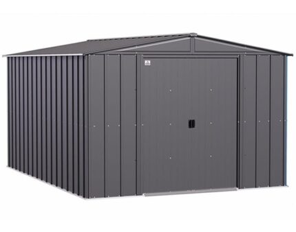 Arrow 10×14 Classic Steel Storage Shed Kit – Charcoal