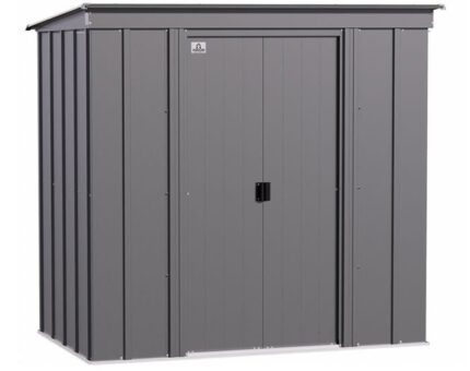 Arrow 6×4 Classic Steel Storage Shed Kit – Charcoal