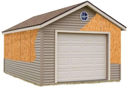 Greenbriar 12×24 Wood Garage Shed Kit – ALL Pre-Cut